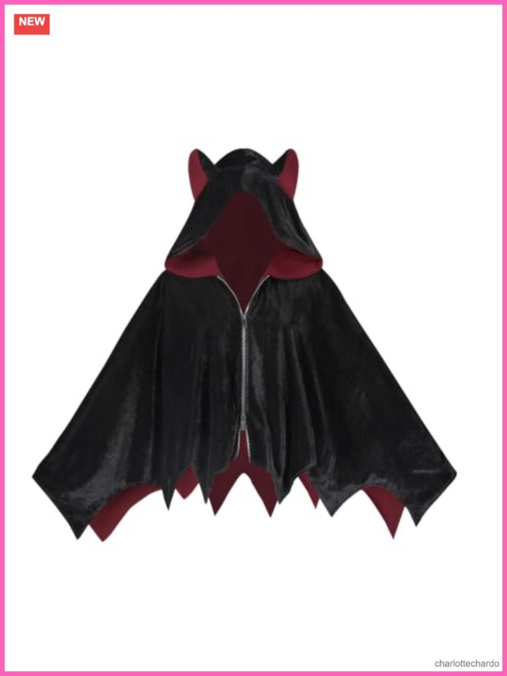 Women's Gothic Bat Costume Dress with Bat Wing Sleeves Halloween